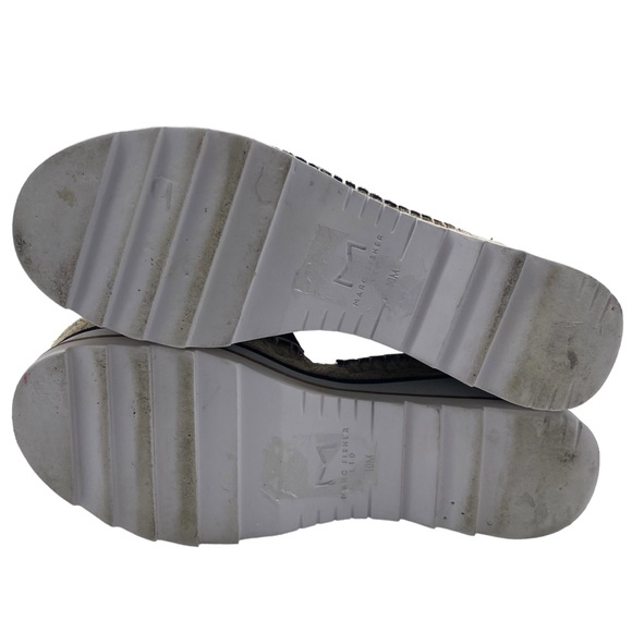 Marc Fisher Womens Sandals Size 10 Quint Black Suede Platform Slingback Chunky - Picture 7 of 10